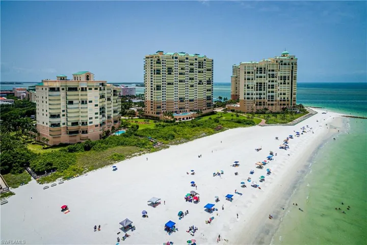 Drone / aerial view featuring a view of city, a view of the beach, and a water view