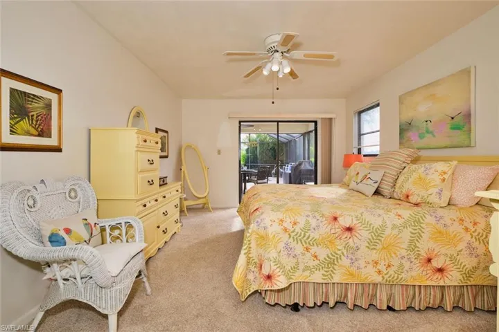 Primary Bedroom leads out to the lanai.