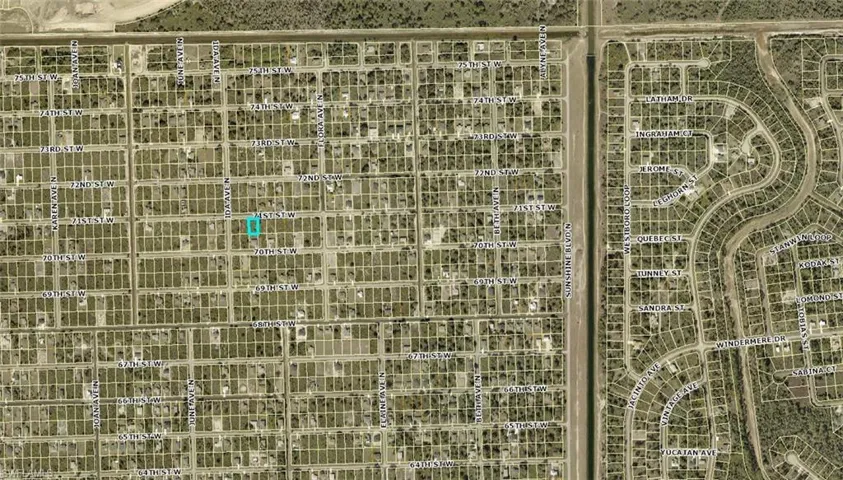 Aerial overview of property's location