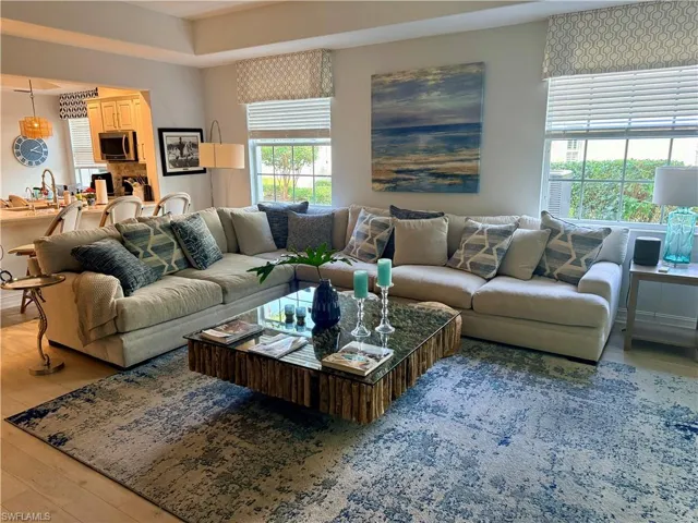 Living area featuring light wood-style flooring
