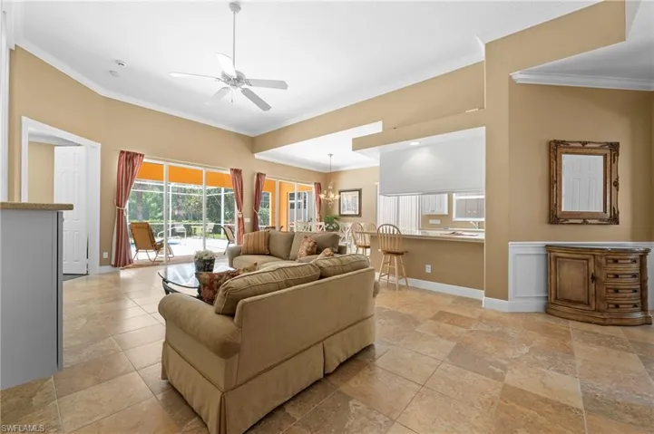 28311 Nautica Lane Bonita Springs FL 34135 - Living room with porcelain tile floors