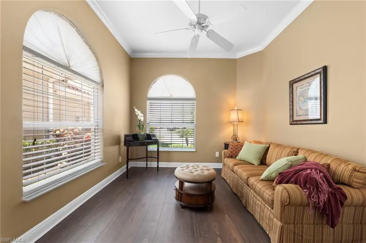 28311 Nautica Lane Bonita Springs FL 34135 - Den with light from the south and west featuring wide plank luxury vinyl flooring