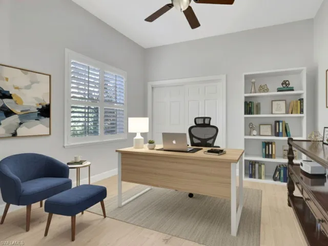 Virtually Staged Den/Office