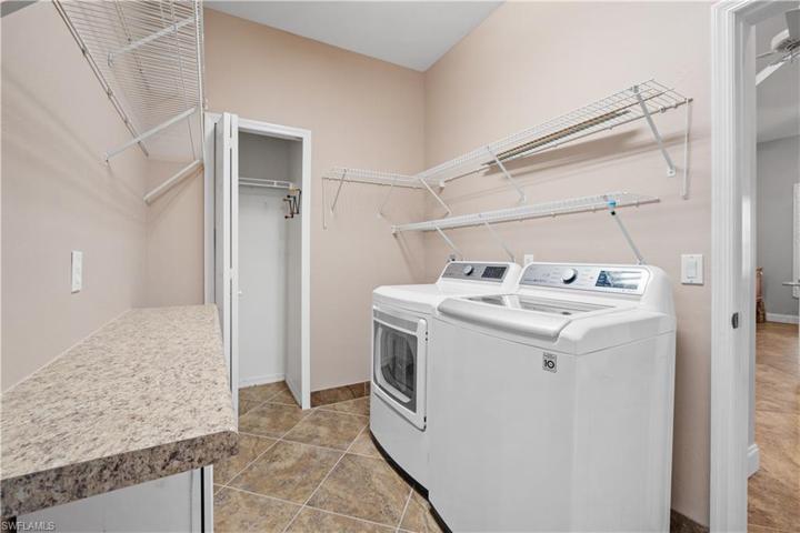 Oversized Laundry Room with closet