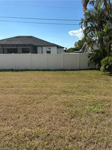 View of fenced yard