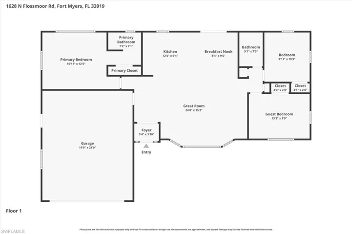 1628 N Flossmoor Rd, Fort Myers, Florida 33919