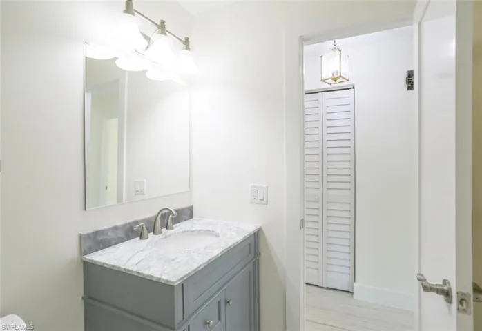 Bathroom featuring vanity