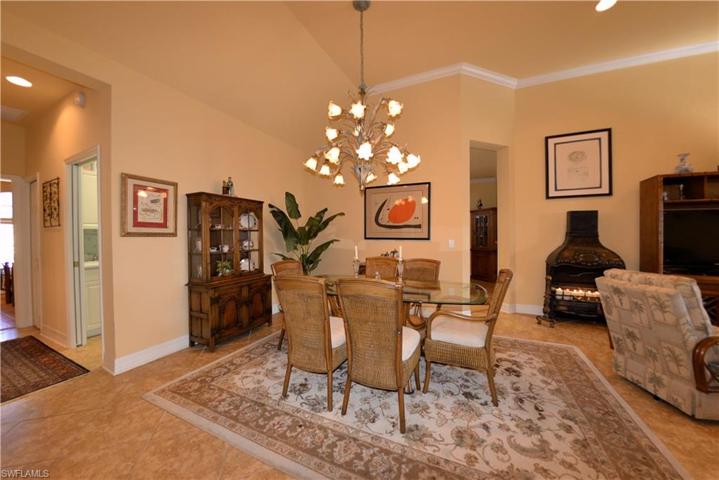 Dining room and Great Room offer high Volume Ceilings, Crown Molding and 20" Diagonal Tile Flooring. Offered Turn-Key Furnished with minor exclusions of personal belongings and some art pieces.