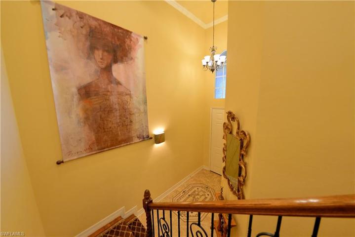 Staircase looking down to Foyer Entry.