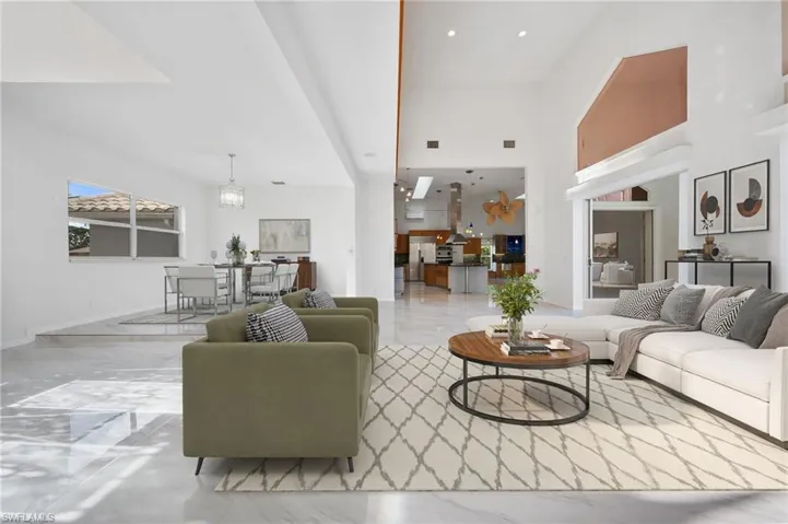 Virtually staged family/living room