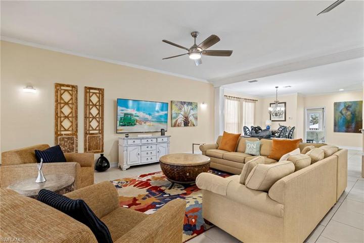 FIRST floor living room looking to dining room