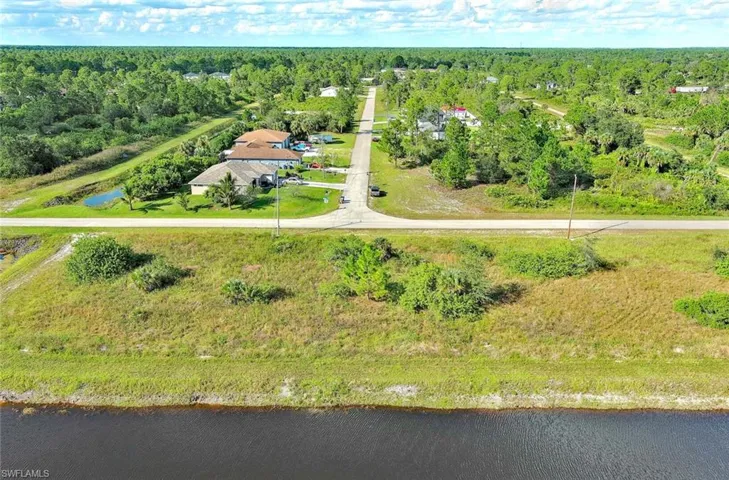 Aerial view of a heavily wooded area