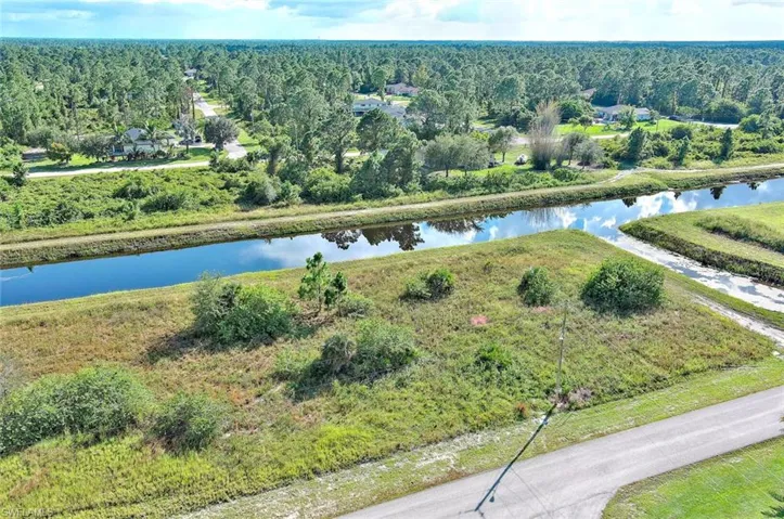 Drone / aerial view of a nearby body of water