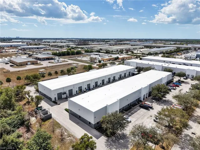 Drone / aerial view of an industrial area