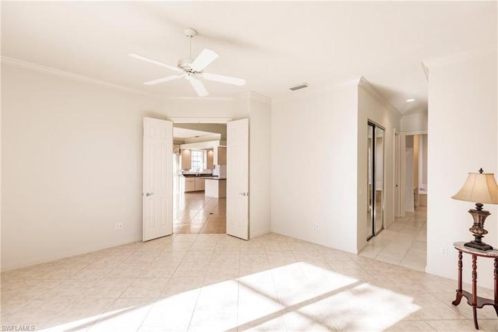 French doors into master bedroom.