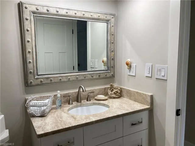 Bathroom featuring vanity