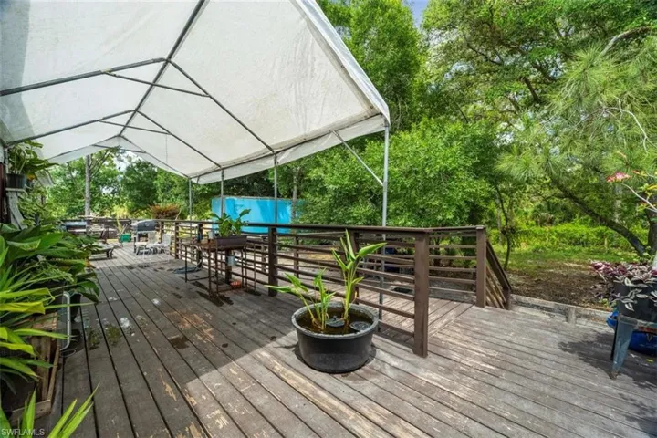View of wooden terrace