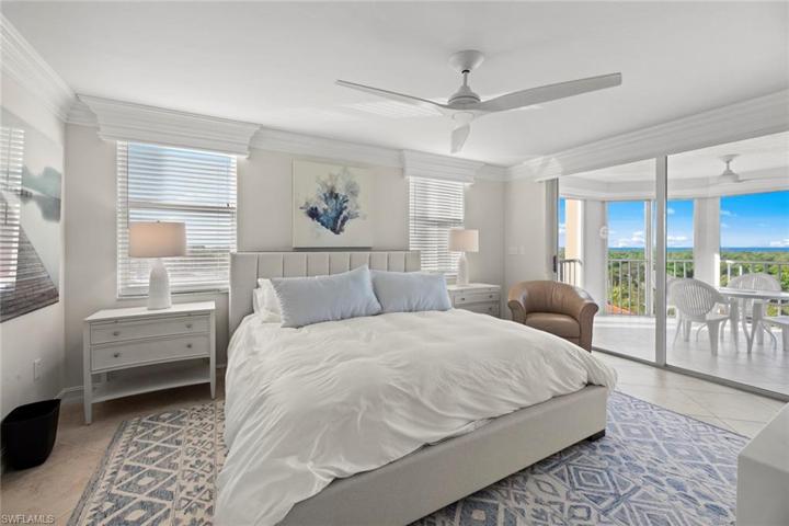 Relax as you take in the Gulf Views from your Master Suite; you may never want to leave the bed! New paint, ceiling fan, furniture, decor and bedding 2023