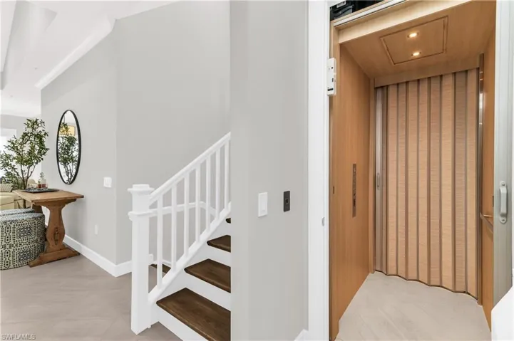 Stairs with elevator