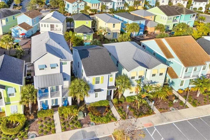 Aerial view of residential area