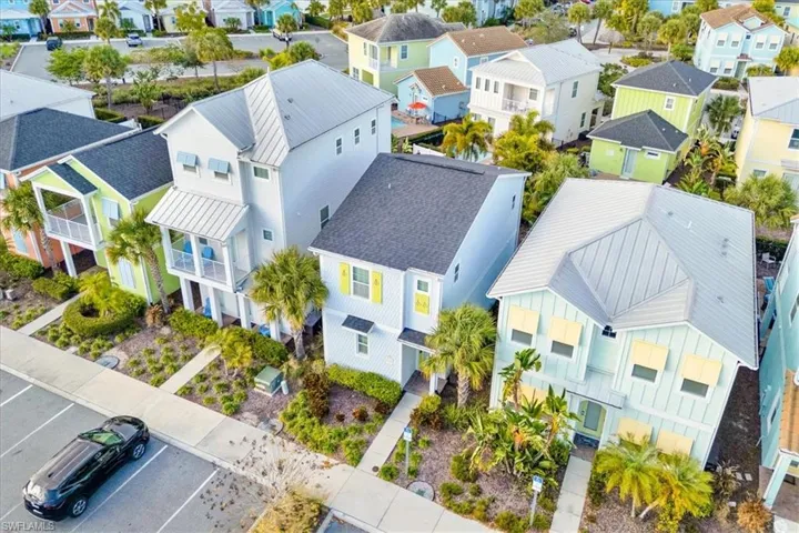 Aerial view of residential area