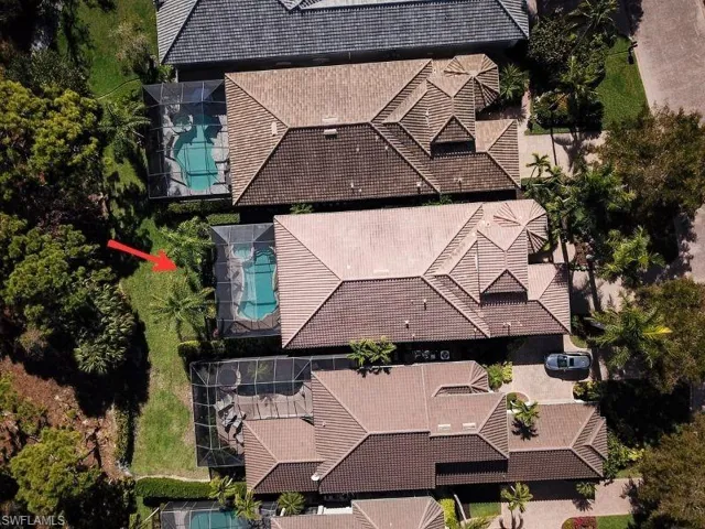 Bird's eye view of a pool