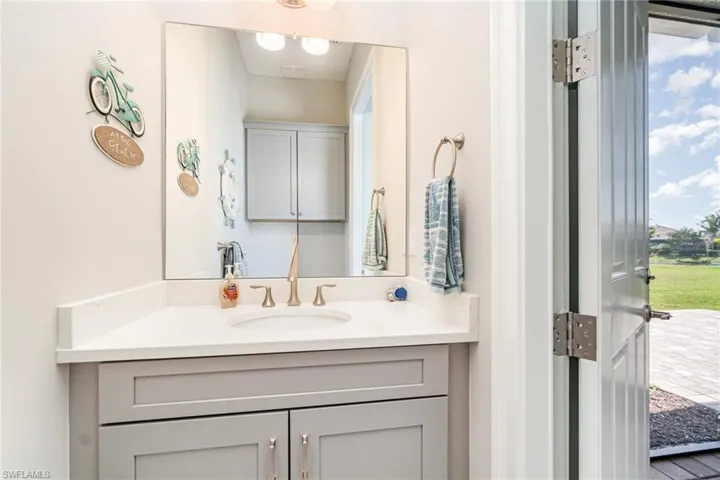 Lanai half bath.