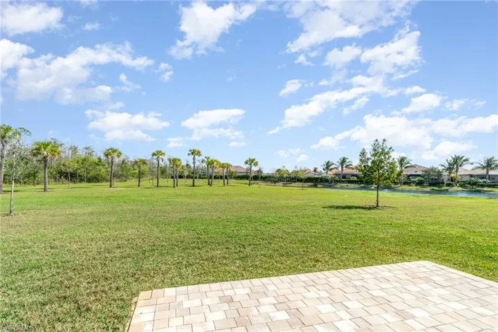 Large backyard.