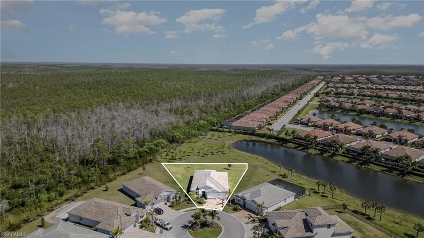 Large lot with water views & privacy.