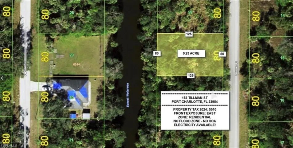 Property Parcel Map. Displaying property boundaries, parcel size, and associated descriptive information