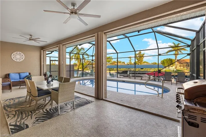 Large lanai and pool area