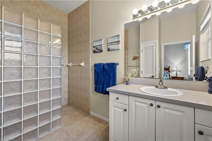 Glass block shower