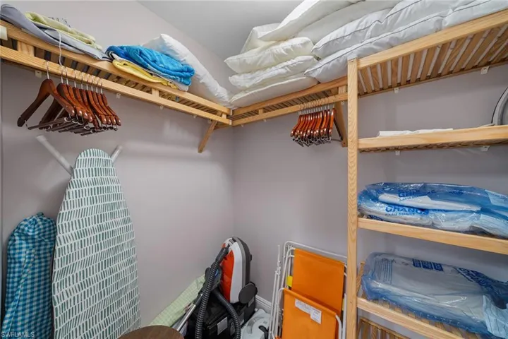 View of walk in closet
