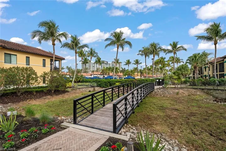 Surrounding community with a lawn
