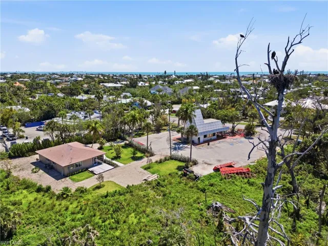 Aerial view of residential area