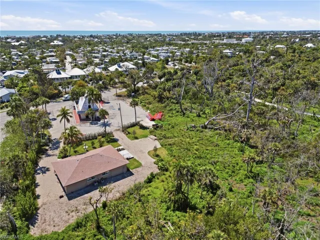Aerial perspective of suburban area