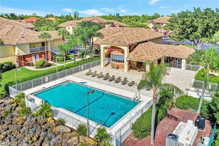 View of community pool and clubhouse