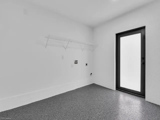 Laundry room featuring laundry area, hookup for a washing machine, and hookup for an electric dryer
