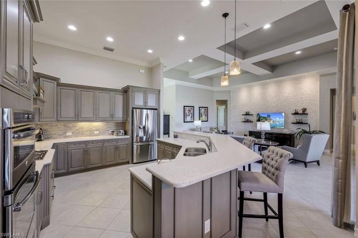 Kitchen with large island eating area - flows into the Great room
