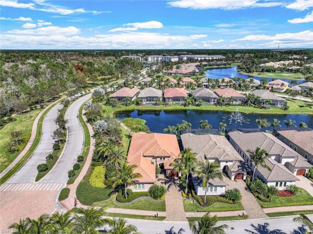 Aerial of the home. Landscaped for privacy.