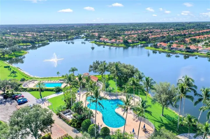 Aerial view of two of the 3 community pool.