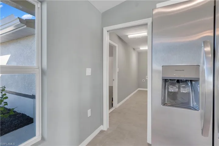 Hallway with baseboards