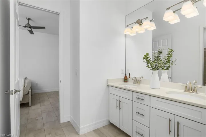 Ensuite jack/jill bath is dedicated to bedroom 3 and 4, making it the perfect suite for out of town guests/families.