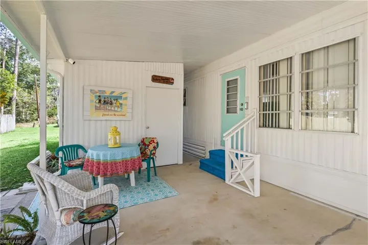 Another view of the outdoor patio / carport