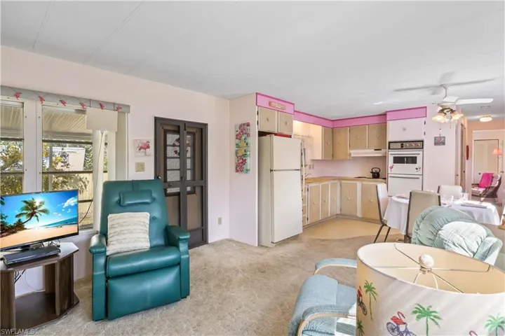 View of the living area and kitchen!
