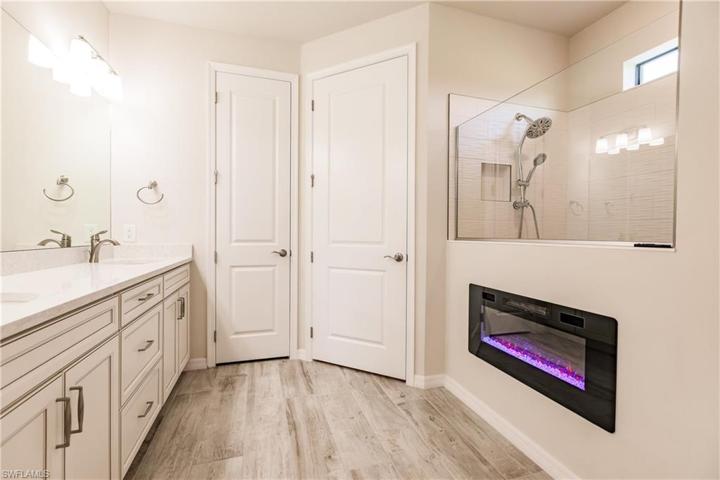 Master Bathroom with Fireplace