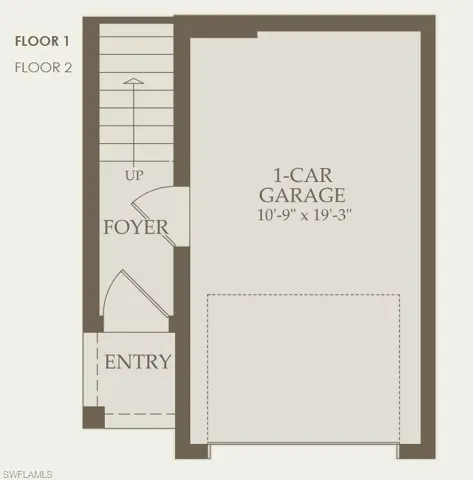 1st floor - Entry and garage