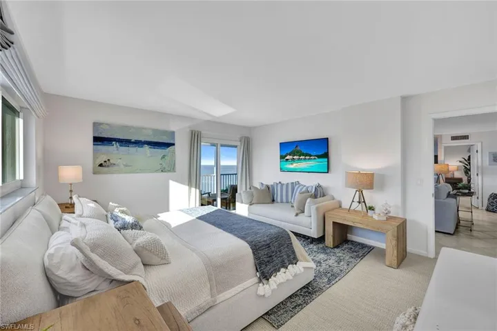 Spacious enough for a seating area, a desk, and a walk-in closet!