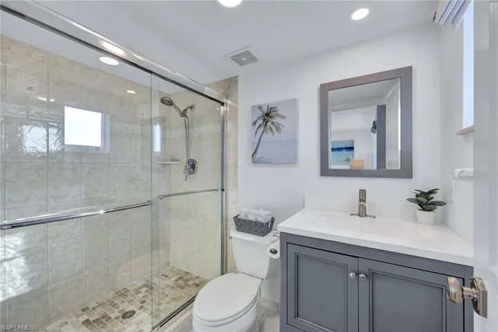 The second primary ensuite bath features a window for lovely natural light!