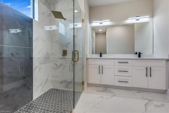 Dual sinks in master bath.